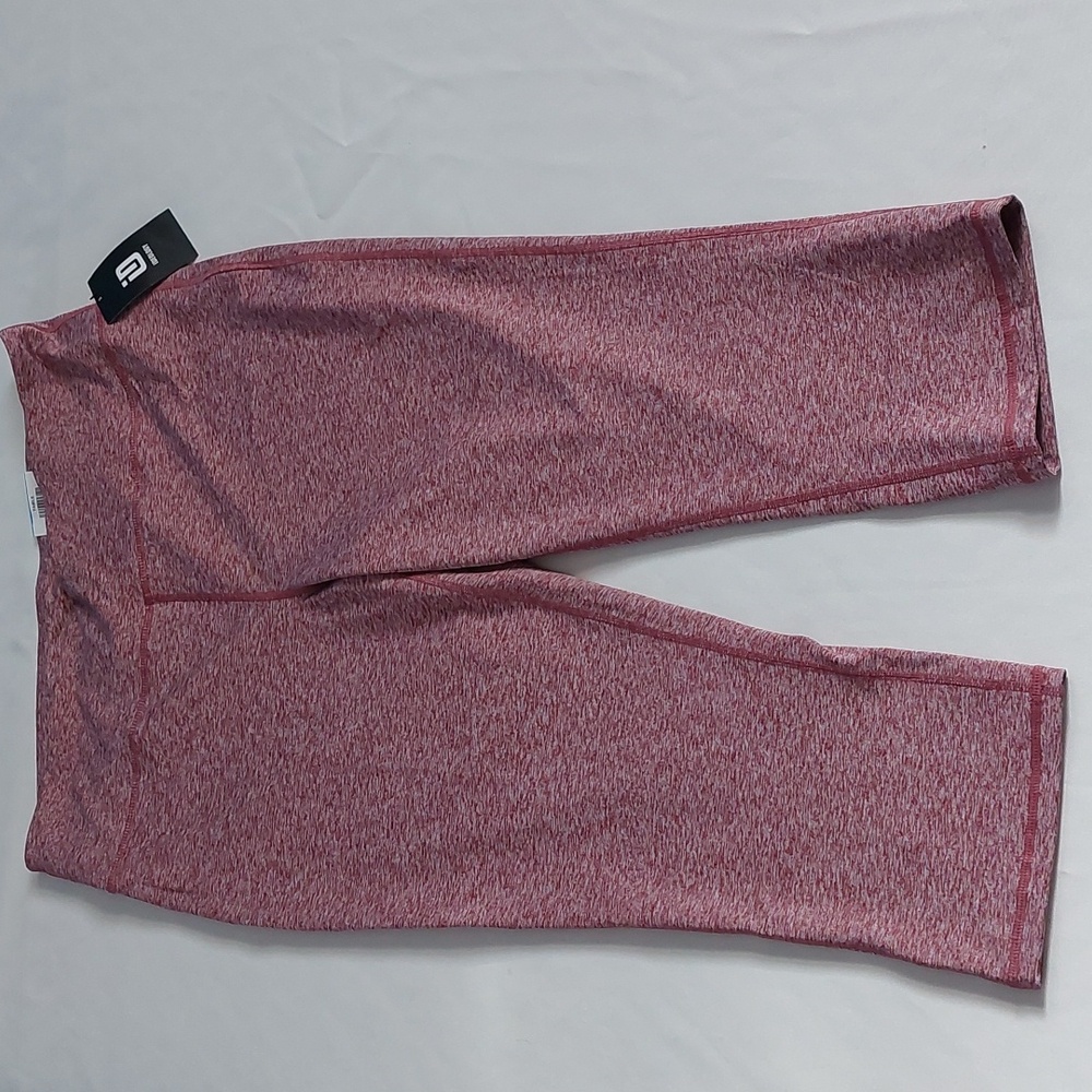 IDEOLOGY Womens high Rise crop leggings Back pocket athletic swet wine‎ XL